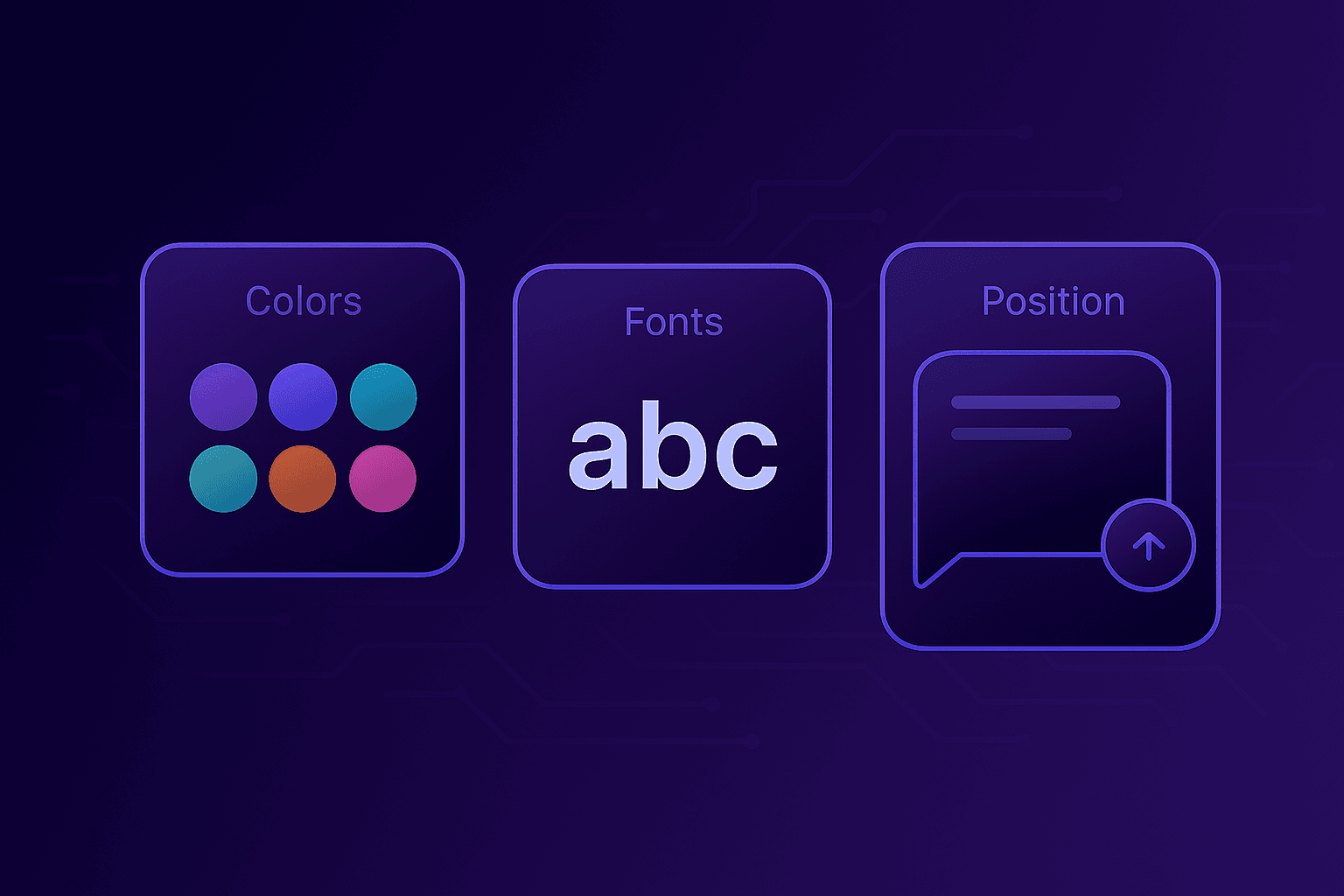 Widget customization controls for colors and typography